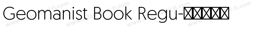 Geomanist Book Regu字体转换
